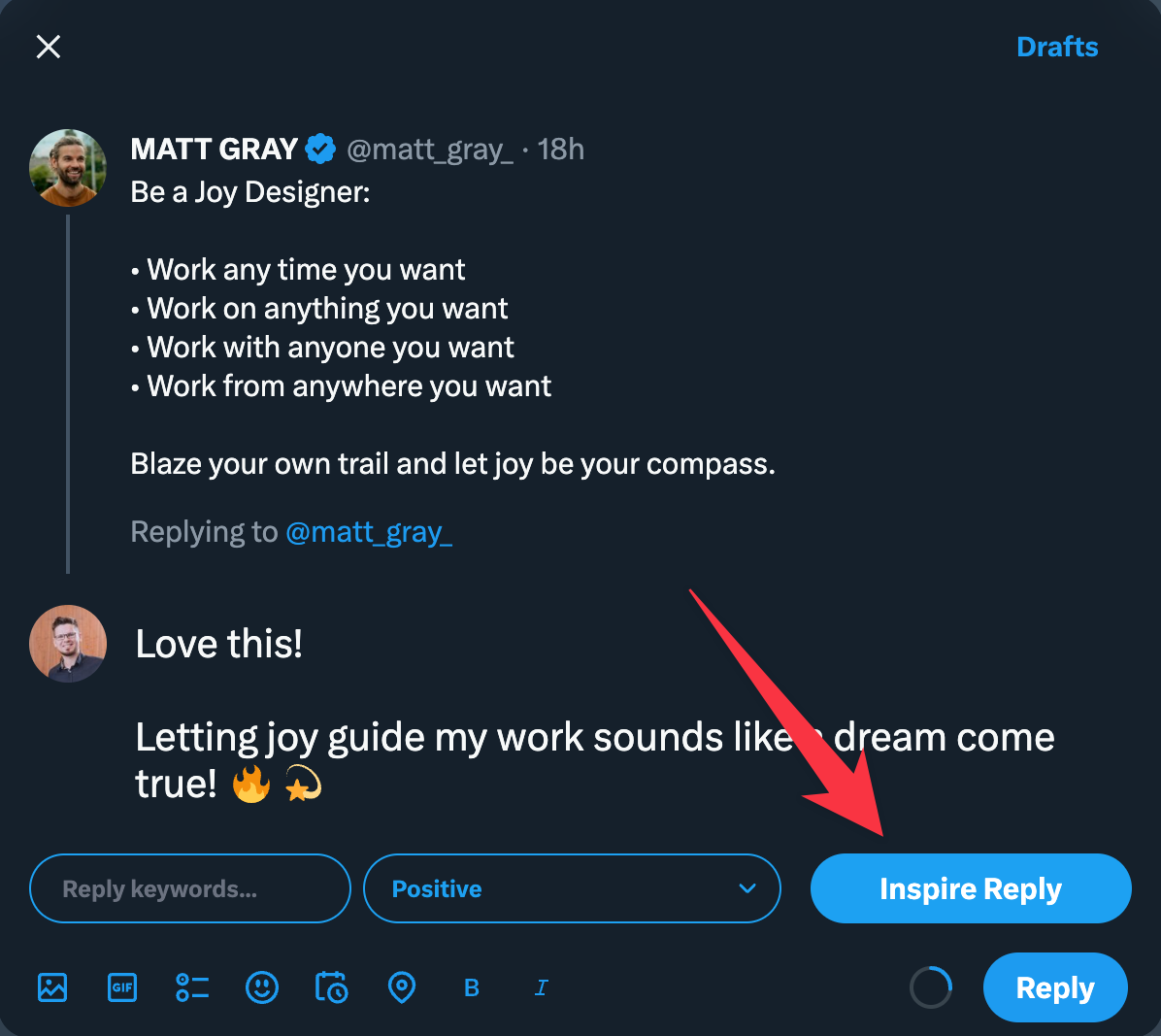Analyze your tweet, then make it better